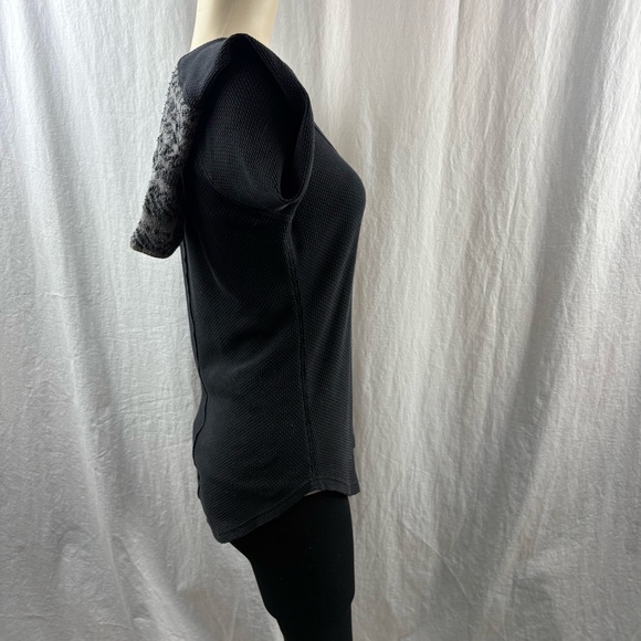 Free People Ski Lodge Waffle Knit Henley Thermal long sleeve shirt M - Picture 6 of 9